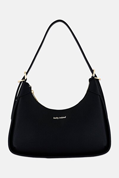 Kathy Ireland Women Brand Logo Shoulder Bag, Black