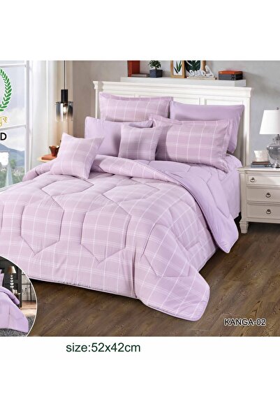 alzawia Plain double bed sheet, microfiber summer fabric, cool material, 8 pi...