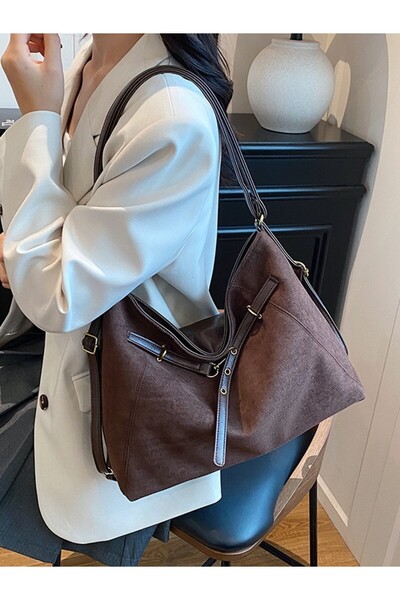 Generic Z1 - Suede bag, elegant women's bag, luxury handbag, versatile should...