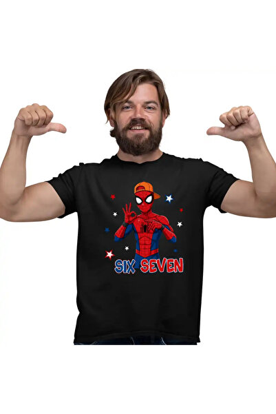 OEM Men's T-Shirt Six Seven Spiderman 67 Marvel Superhero