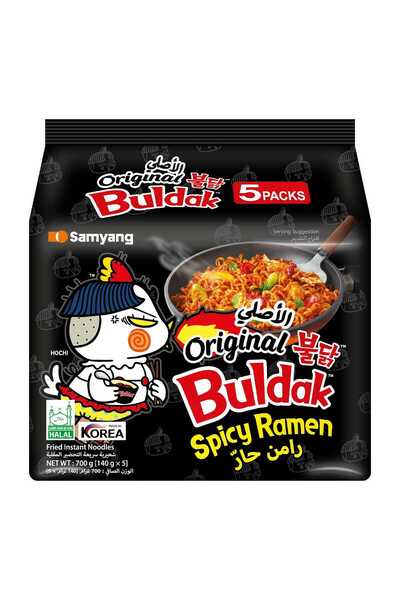 SAMYANG نودلز بولداك الأصلية المقلية الحارة سريعة التحضير، نودلز كورية حارة س...