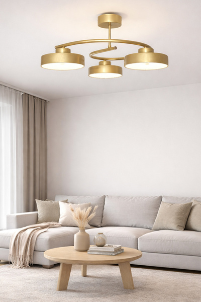 Fer Avize Dönence Led Modern Tasarım Enerji Tasarruflu Üç Renk Işık Ledli Dek...