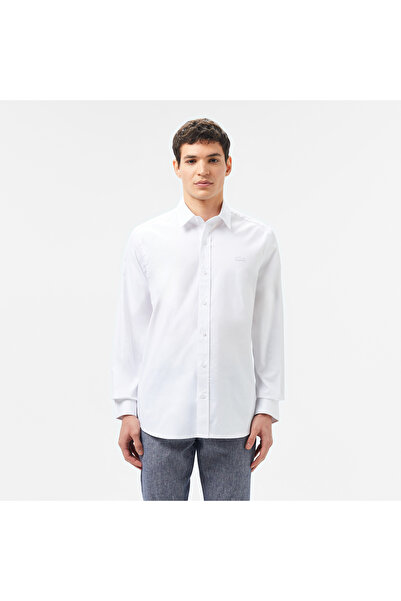 Lacoste Erkek Slim Fit Beyaz Gömlek