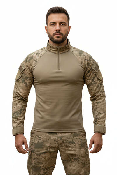 ELMAS TOUCH JANDARMA ÇÖL KOMBAT KAMUFLAJI OPERASYON T-SHİRT