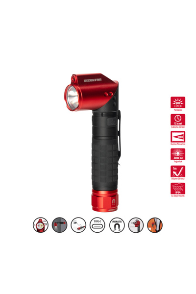 İzeltaş 1000 Lümen Pro LED El Feneri - 90 Derece Dönebilen Başlıklı, Mıknatıs...