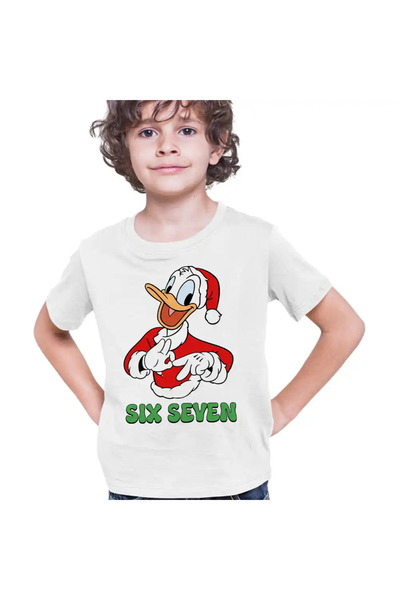 OEM Παιδικό Αγορίστικο T-shirt Six Seven Donald Duck Χριστούγεννα Μίκυ Μάους