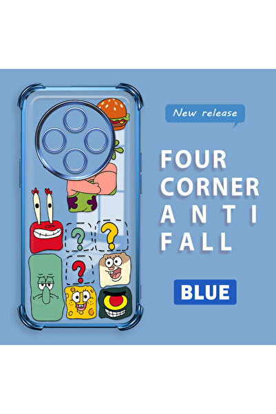 ucuc حافظة حماية شفافة متوافقة مع هاتف ريدمي 14C من السيليكون بتصميم سبونج بوب