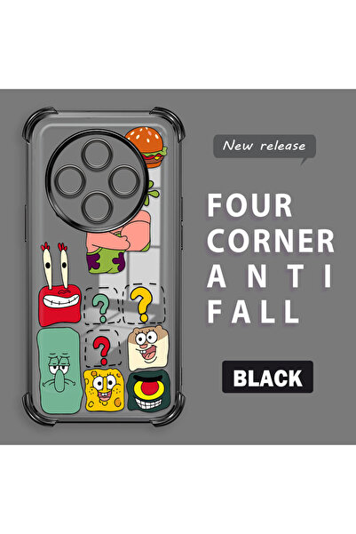 ucuc حافظة حماية شفافة متوافقة مع هاتف ريدمي 14C من السيليكون بتصميم سبونج بوب