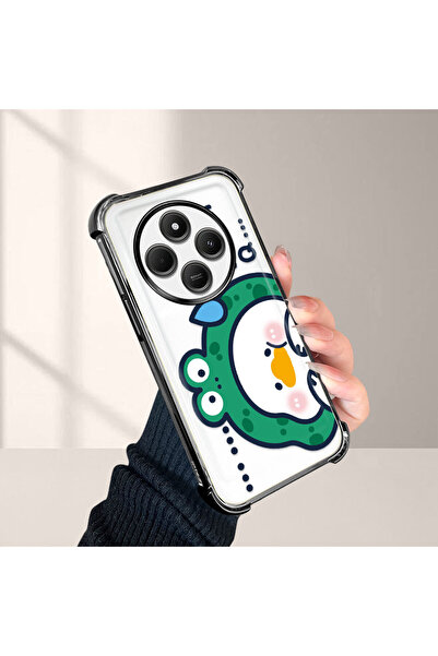 ucuc حافظة حماية من السيليكون الشفاف المتوافقة مع Redmi 14C، تصميم كرتوني لطيف