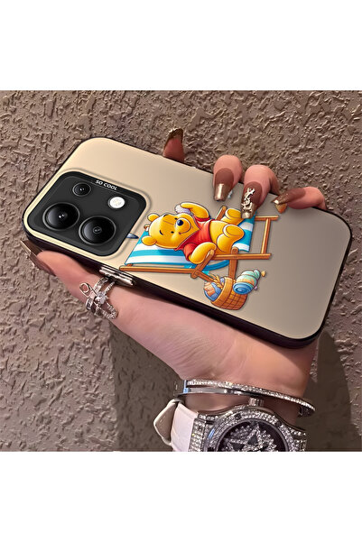 Hontinga حافظة صلبة رفيعة متوافقة مع كاميرا Redmi Note 13، نمط دب لطيف