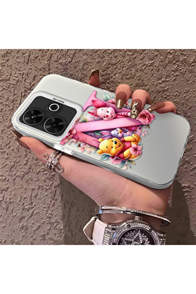 Hontinga حافظة صلبة رفيعة متوافقة مع كاميرا Redmi 13X مع نمط دب لطيف