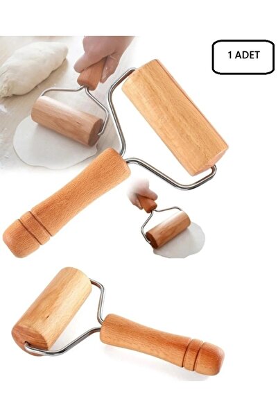 ŞAKİLATA CONCEPT أسطوانة فرد العجين من الستانلس ستيل بمقبض خشبي، أسطوانة ناعم...