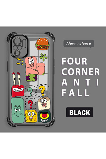 ucuc حافظة حماية من السيليكون الشفاف المتوافقة مع هاتف Redmi Note 10 4G، سبون...