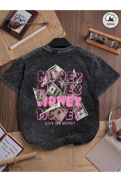 PENTHİLUS تي شيرت هيب هوب موني هارت مطبوع بأكمام قصيرة للجنسين