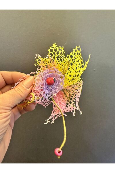 Gönülden Tasarım Colorful Mesh Ladybug Sewing Clothing Bag Accessory 12X12 cm