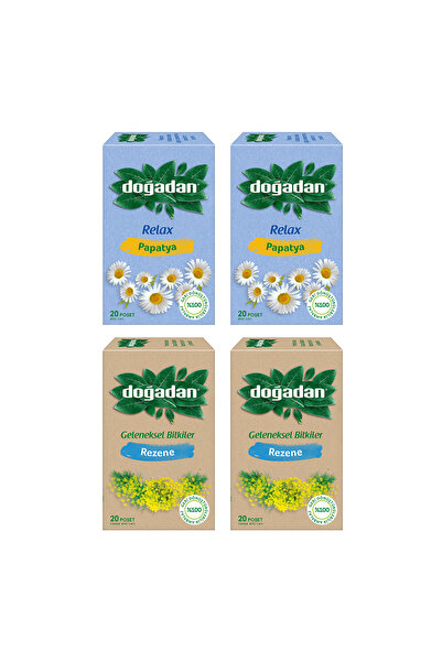 Doğadan Chamomile and Fennel Cup Sachet Tea 4-Pack Mixed Pack