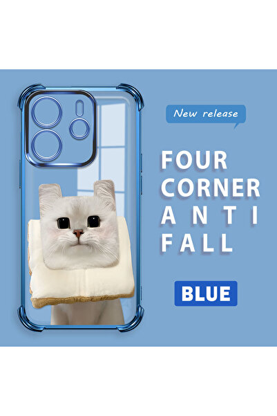 ucuc Redmi Note 14 Compatible Transparent Silicone Flutter Protective Case wi...