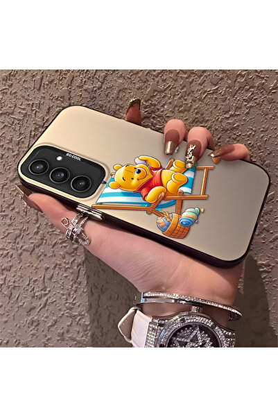 Hontinga حافظة صلبة رفيعة متوافقة مع كاميرا سامسونج جالاكسي S23 Fe، بنمط دب لطيف