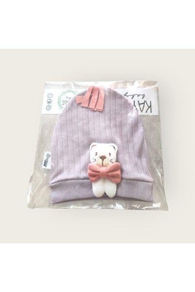 Kayra قبعة قطنية ممشطة للفتيات الصغيرات فردية / أرجوانية