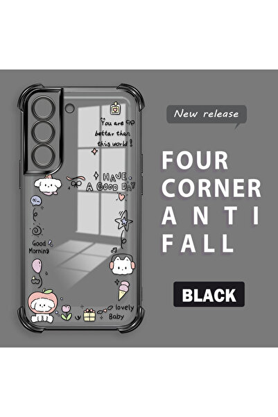 ucuc حافظة حماية من السيليكون الشفاف المتوافقة مع هاتف سامسونج جالاكسي S22، ن...