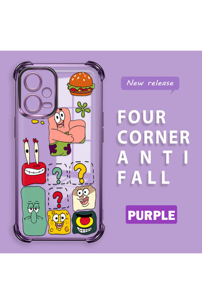 ucuc حافظة حماية من السيليكون الشفاف المتوافقة مع Poco X5 5G، سبونج بوب