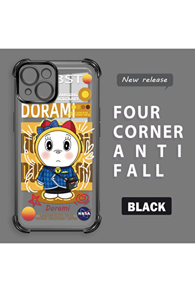 ucuc حافظة حماية شفافة من السيليكون متوافقة مع آيفون 15، تصميم دورايمون