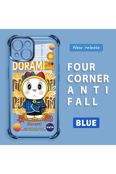 ucuc حافظة حماية شفافة من السيليكون متوافقة مع آيفون 15، تصميم دورايمون