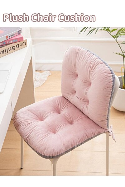 Generic Chair Seat Cushion 2 Color Stitching Cushion with Fixing Band Non Sli...