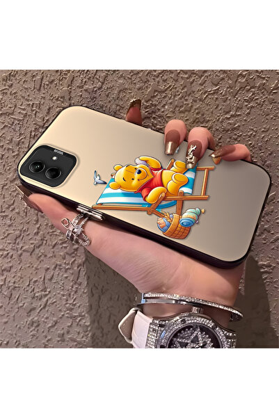 Hontinga حافظة صلبة رفيعة متوافقة مع كاميرا سامسونج جالاكسي A03، نمط دب لطيف