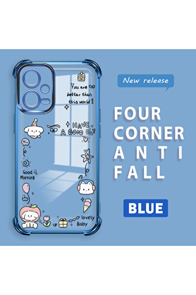 ucuc حافظة حماية من السيليكون الشفاف المتوافقة مع Redmi Note 12 5G، نمط إبداعي