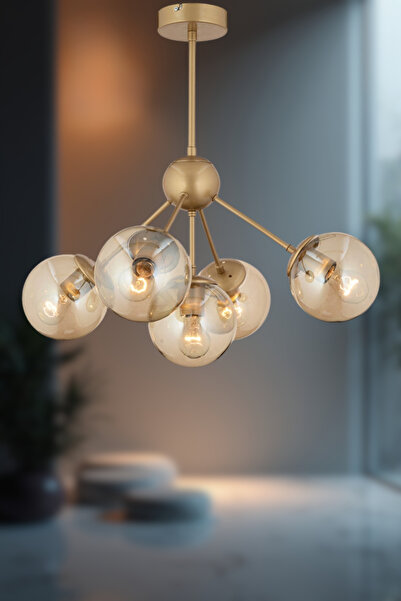 RONİSU AYDINLATMA Axiva Sarkıt Avize – 4 Farklı Renk Seçenekli Modern Tasarım...