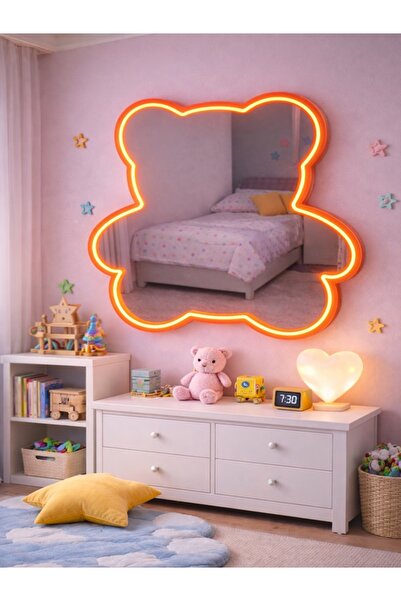 DHELEKTROMARKET Ayıcık Neon Pleksi Ayna 62x50