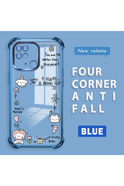 ucuc حافظة حماية من السيليكون الشفاف المتوافقة مع Redmi 10C، نمط إبداعي