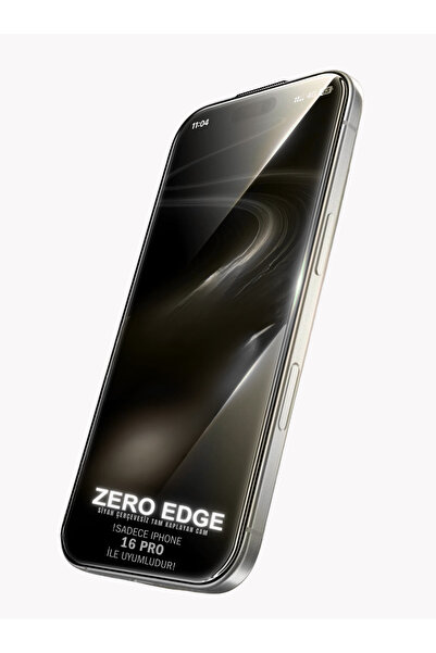 Evax واقي شاشة متوافق مع iPhone 16 Pro من سلسلة Zero باللون الأسود بدون إطار ...