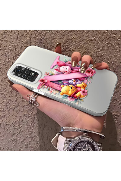 Hontinga حافظة صلبة رفيعة متوافقة مع كاميرا Redmi Note 11S، نمط دب لطيف