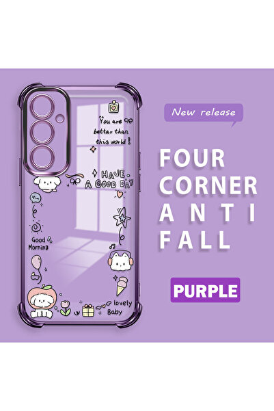 ucuc حافظة حماية من السيليكون الشفاف المتوافقة مع هاتف سامسونج جالاكسي A24، ن...