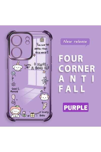 ucuc حافظة حماية من السيليكون الشفاف المتوافقة مع Redmi 13C بنمط إبداعي