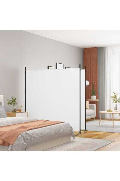 vidaxl 2-Panel Room Divider White 348x180 cm Fabric