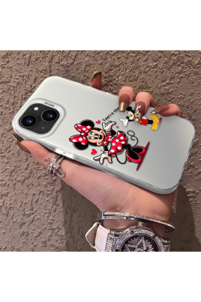 Hontinga حافظة صلبة رفيعة متوافقة مع كاميرا iPhone 14 Plus/15 Plus بنمط ميني