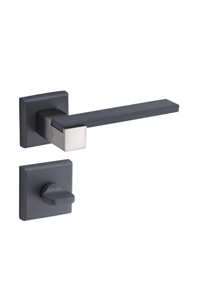 Nobel مقبض باب هاكارى من الفولاذ المقاوم للصدأ بلون الأنثراسيت مع شارة مربعة ...