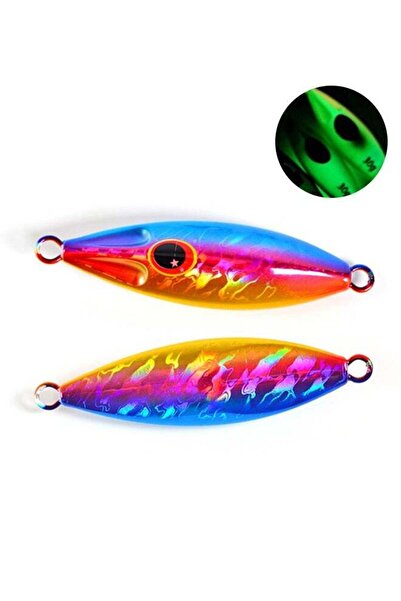 Beauenty Slow Flat Fall Jig, 100g Vertical Jigs Saltwater Artificial Bait Boa...