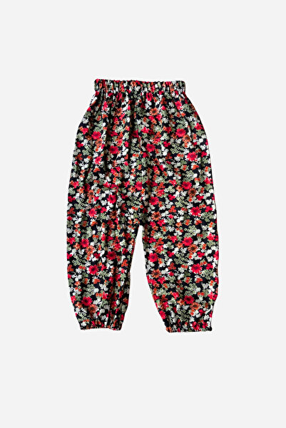 EruZan Κοριτσίστικο ελαστικό φαρδύ παντελόνι με σχέδιο βισκόζης 1-14 ετών