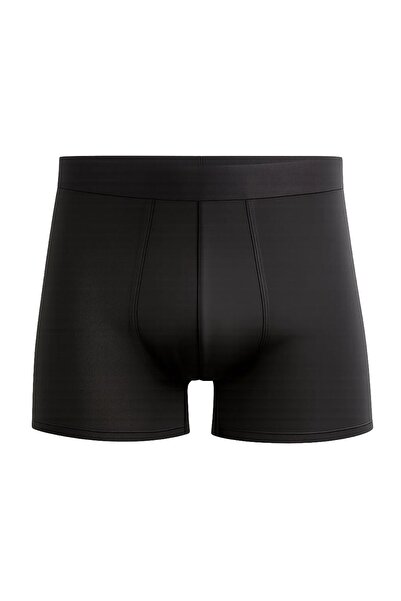 MATERIAL Boxeri negri din bumbac premium cu elasticitate ridicată pentru bărbați