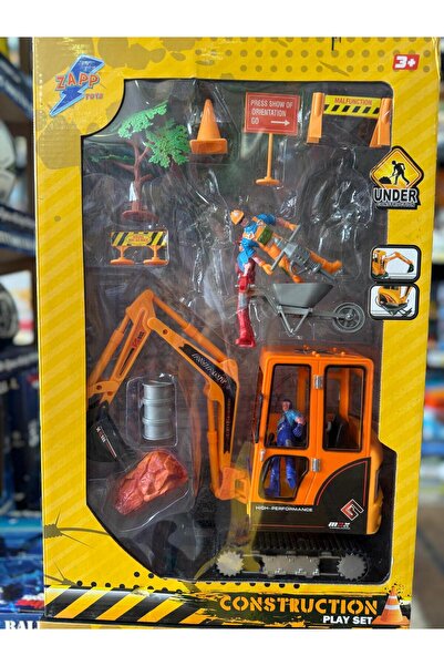 Zapp Toys Kutulu Inşaat Oyun Set Kepçeli 48x32x18cm