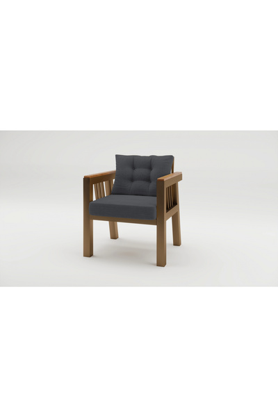 adımshops Elmas 1'li (ANTRASİT) Metal Gövde Balkon-bahçe-kafe,çay Seti,koltuk...