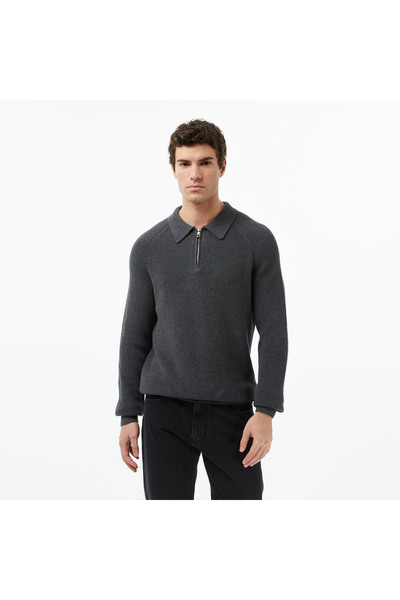 Nautica Erkek Gri Classic Fit Kazak