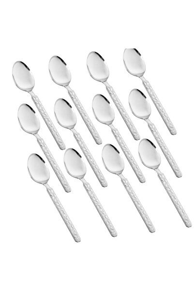 casa rosa 12-Piece Stainless Steel dinner spoon Set Silver