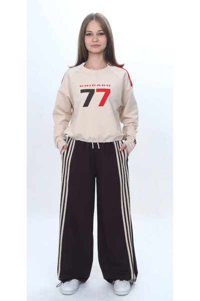 Asortix Set de trening pentru fete, 100% bumbac, pentru partea de sus și de jos