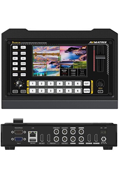 Avmatrix Shark S6 Camera Video Mixer Switcher with 5 Inch Display