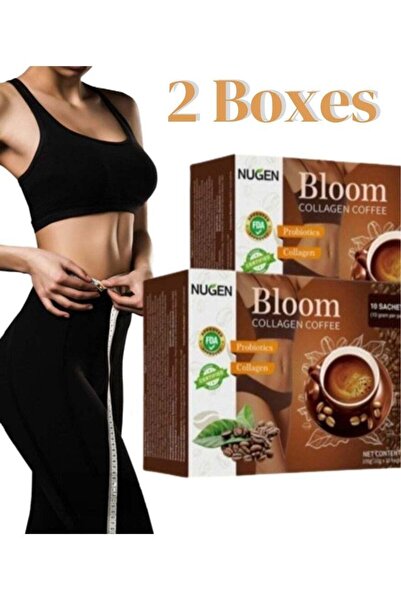 NUGEN عبوة من قطعتين من قهوة بلوم بالكولاجين - عضوية 100% مع الجلوتاثيون